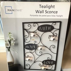 Faith Hope Love Tealight Wall Sconce